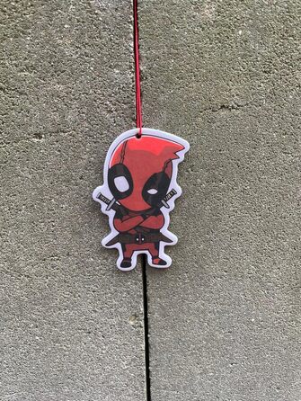 Дерево аромату Дедпула / освіжувач повітря дерево аромату автомобіль смішний, автомобільний дозатор аромату, тюнінг автомобіля дер