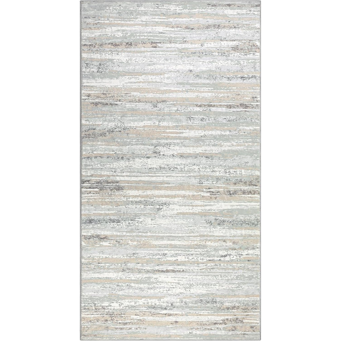 Килимова доріжка для коридору, 80x150 см, легкий кухонний килимок з коротким ворсом, можна прати, нековзка кухонна доріжка, килимок для коридору, бежева килимова доріжка для вітальні, кухні, коридору, входу, балкону, бежево-сіра, 80 x 150 см (прямокутна)