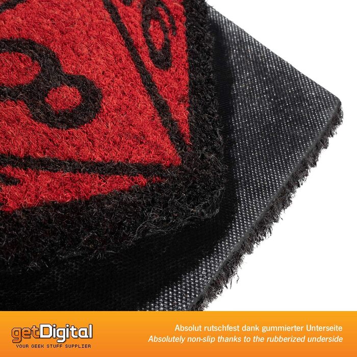 Килимок для дверей getDigital W20 Cube - Килимок для гіків, нердів та рольових гравців, виготовлений зі 100 натурального кокосового волокна - 45 x 50 см