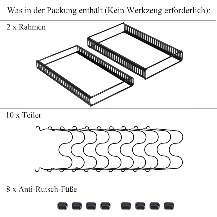 Металева тримач для горщиків Toplife з 10 регульованими відділеннями, ідеально підходить для кухонного начиння, сковорідок, кастру