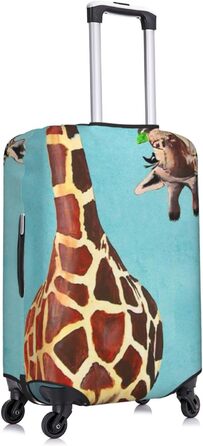 Чохол для валізи Весела Жирафа, міцний захист для багажу, підходить для валіз розміром 45.7 - 81.3 см, Чорний, Великий