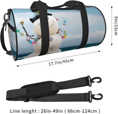 Дорожня сумка Сніговик на пляжі, спортивна сумка для чоловіків та жінок, сумка-мішок, спортивна сумка