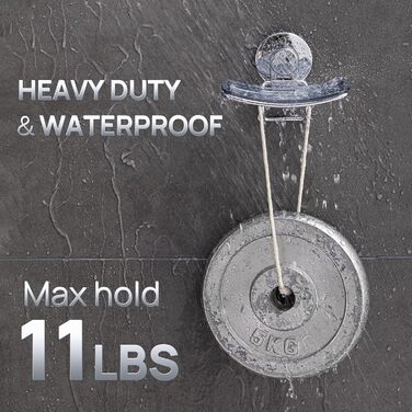 Хромована мильниця для ванної кімнати, всмоктувальна мильниця Max Hold 5 KG без свердління, нержавіюча, водонепроникна, настінна м