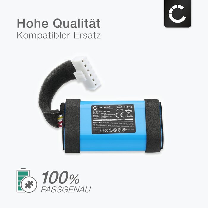 Динамік, сумісний з JBL Charge 5, заміна Charge 4Q (10000mAh, 3.7V) GSP-1S3P-CH4A