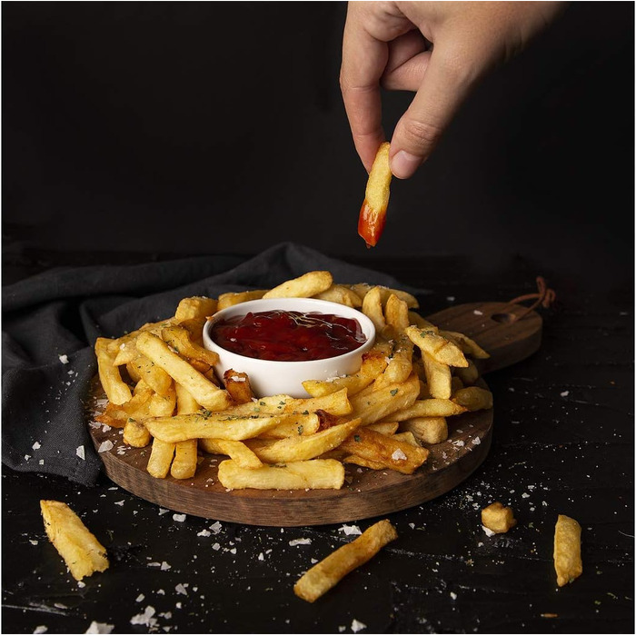 Фритюрниця з нержавіючої сталі Tristar - з об'ємом 2 літри, функцією холодної зони та регульованим термостатом до 190C, FR-6919, срібло