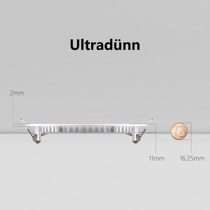 Світлодіодні вбудовувані точкові світильники Greenclick 5 шт. 230В, 9Вт 720LM Стельові точкові світильники з регулюванням яскравості, 11мм ультраплоскі вбудовувані світильники з трансформатором IP44 Світлодіодні точкові світильники для ванної, кухні, віта