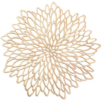 Набір з 6 круглих ПВХ-килимків, що миються Килимок миється Килимки круглі, термостійкі 38 см Килимок миється нековзний Килимок зол