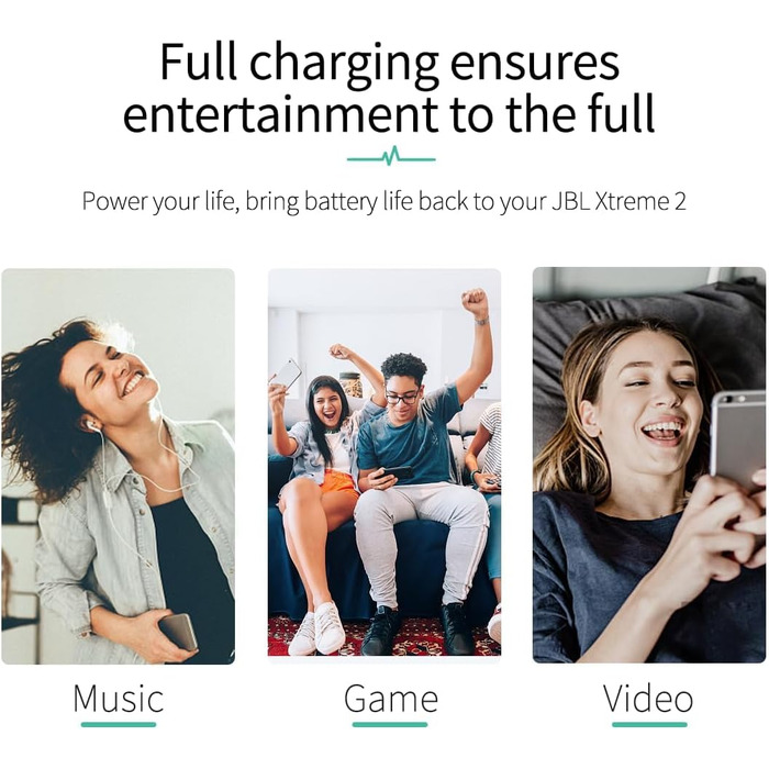 Замінний акумулятор, сумісний з водонепроникною Bluetooth-колонкою JBL Xtreme 2 GSP093198H, номер деталі Xtreme2 2INR19 66-2 SUN-INTE-103 7.4V (не Xtreme 1)