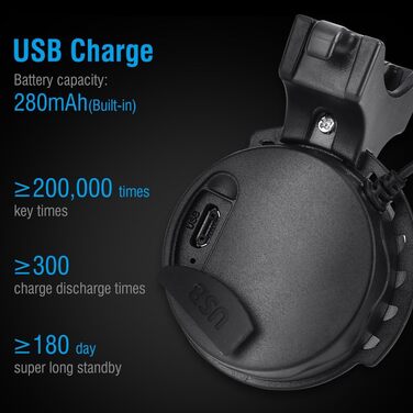 Велосипедний дзвінок USB, акумуляторний електрични 120 дБ чорний