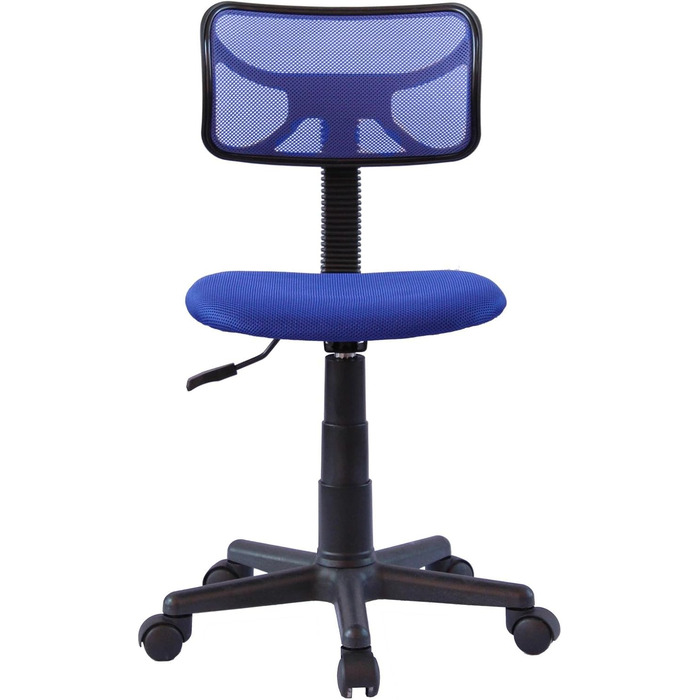 Дитяче обертове крісло IDIMEX Milan з сітчастим чохлом, синє - регульоване по висоті письмове крісло зі стійкою основою, обертове крісло для дитячої кімнати, дитяче обертове крісло макс. вантажопідйомність 50 кг