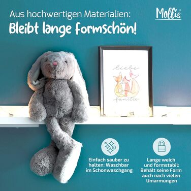 М'яка іграшка Mollis Кролик, 60 см, плюш