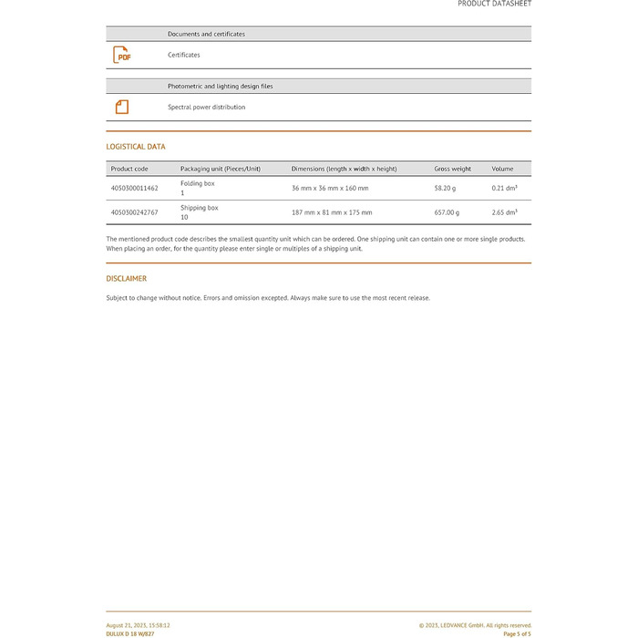 Енергозберігаючі лампи Osram DULUX D - цоколь G24d-2, 18 Вт