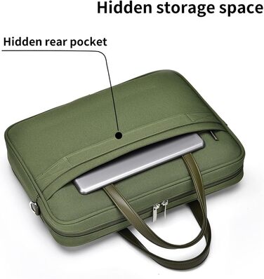 Чохол для ноутбука з плечовим ременем для ноутбуків діагоналлю 40,6 см (16 дюймів), містка ділова сумка для подорожей та поїздок н