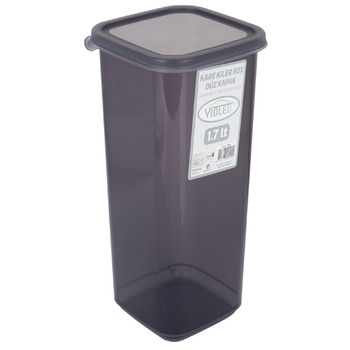 Контейнер для сипучих Violet House 0299 Transparent Black 1.7 л  (6859642) Контейнер для сипучих Violet House 0299 Transparent Black 1.7 л  (6859642)