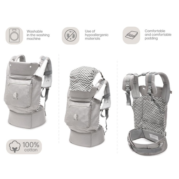 Ергономічна переноска для новонароджених 3 положення від 4 місяців до 18 кг версія 2.0 Marusipio Carries Сумка для немовлят 100 ба