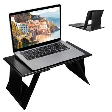 Портативний складаний стіл для ноутбука для автомобіля, дивана, ліжка. Міцна стільниця високої щільності, багатофункціональний стіл для читання та ноутбука, стандартний розмір