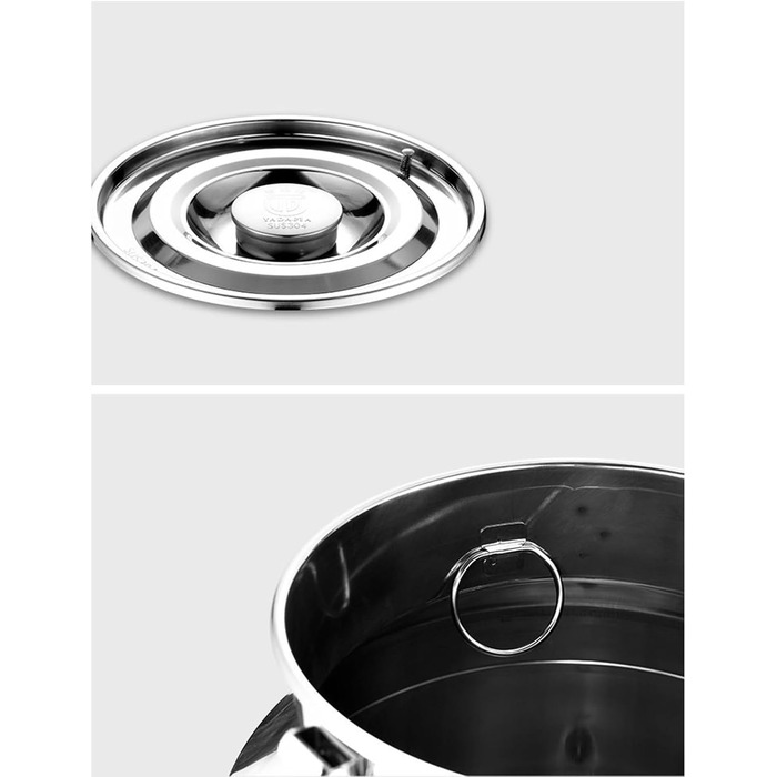 Контейнер для зберігання з нержавіючої сталі з краном, бак з харчової нержавіючої сталі, товстостінний, герметичний контейнер для олії, вина, молока, води, з краном та кришкою, стійкий до іржі та легко миється, 14 літрів