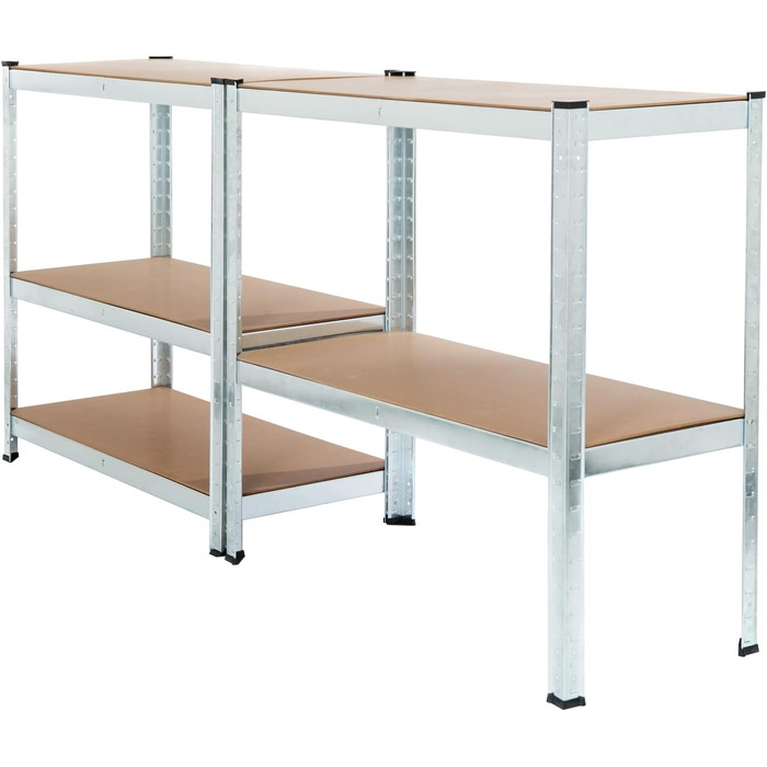 Посилений стелаж Belko, комплект з 2 шт. , стелажі для зберігання, 180 x 90 x 40 см, 2 шт. и, стелаж для підвалу, стелаж без болтів, стелаж для майстерні, вантажопідйомність до 875 кг, 24