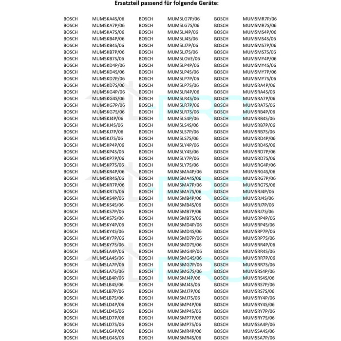 Кришка захисту від бризок DL-pro для чаші для змішування підходить для кухонного комбайна Bosch Siemens 00653178 MUM5