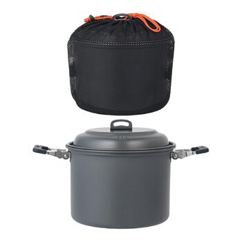 Каструлі для супу з кришками для кемпінгу, пікніків та полювання, твердий алюміній, універсальні для кемпінгу на 4-7 осіб