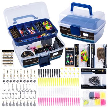 Набір для лову форелі Goture універсальний портативний набір рибальських приманок зі знімними відділеннями, у комплекті з приманками, гачками та грузилами, рибальський подарунок для рибалок, 209 предметів