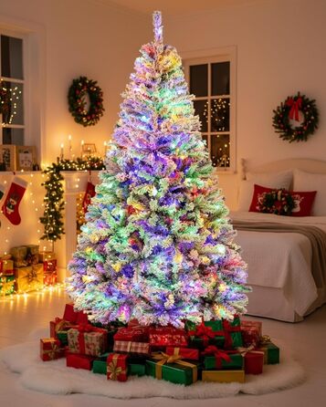 Штучна ялинка з вогнями 180 см біла Himimi