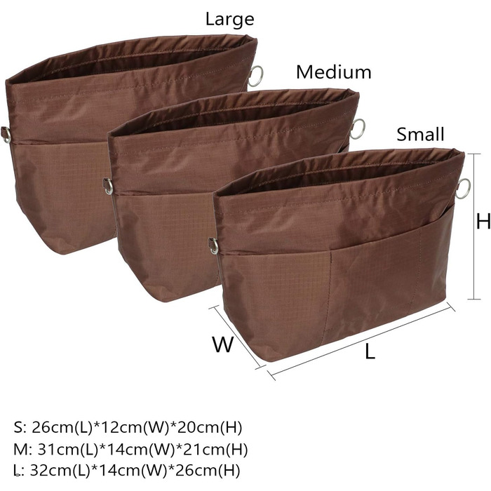 Організатор сумок для сумок Сумки Сумки Внутрішні сумки L Коричневий