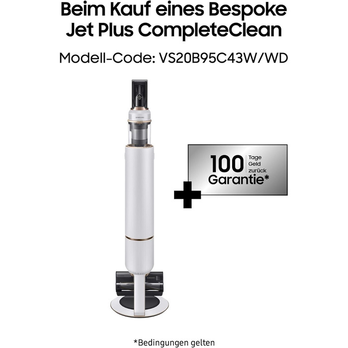 Акумуляторний пилосос Samsung Bespoke Jet Plus CompleteClean, телескопічний, універсальна станція для прибирання, вкл. запасну бат