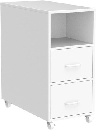 Контейнер на колесах HOCSOK, шафа для документів з шухлядою та відділеннями, офісна шафа, шафа для зберігання речей, журнальний столик для вітальні, спальні та офісу, білий