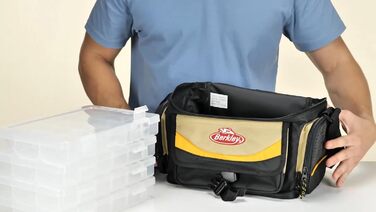 Сумка Berkley System Bag, рибальська сумка з коробками Один розмір червоний/сірий/чорний