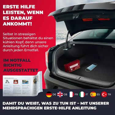 Автомобільна аптечка Автомобільна аптечка до 2029 року відповідає вимогам ЄС згідно з DIN 131642022 Аптечка Аптечка першої допомог