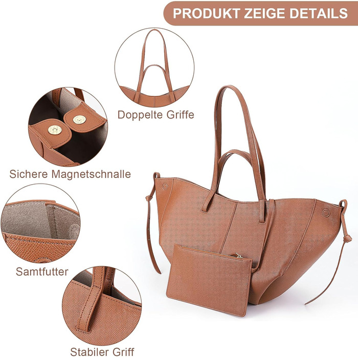 Сумка-сумка Жіноча сумка через плече Велика сумка шоппера PU шкіряна сумка через плече з ручкою гаманця сумки Велика сумка-сумка д