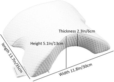 Подушка для сну на боці для пар, розслаблююча подушка для рук, вигнута подушка з піни з ефектом пам&39яті, U-подібна подушка для шиї, дорожня подушка, подушка з нульовим тиском з льодяним шовком для пар з повільним відновленням
