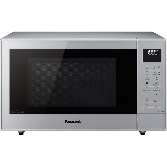 Мікрохвильова піч Panasonic NN-CT57JMGPG (1000 Вт, з грилем і гарячим повітрям, інверторна мікрохвильова піч, 27 літрів, низька монтажна глибина) Срібло Срібло Одинарний