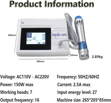 Аппарат ударно-хвильової терапії AMZCOM для розслаблення мязів та знеболювання хронічного болю