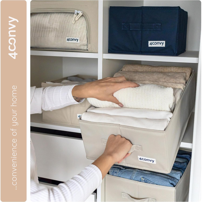 Організатор для штанів XXL - Міцна коробка для зберігання з великими відділеннями - Складана система організації гардеробу - Організатор для шафи