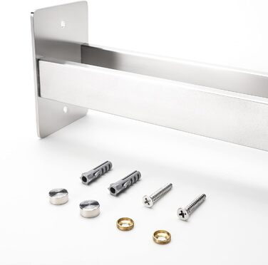 Тримач для рушників Dvocel Рушникотримач свердління квадратного рушника подвійний 304 з нержавіючої сталі срібний рушникотримач з