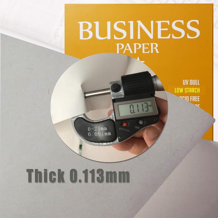 Діловий папір, 90 г/м, 75 бавовна, 25 льон, формат A4, білий друкарський папір, 100 аркушів із зеленою ниткою та УФ-волокнами (легкий)