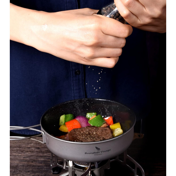 Безмежна подорож Титанова сковорода з антипригарним покриттям Відкритий кемпінг Пікнік Піші прогулянки Миска Сковорода Сковорода П