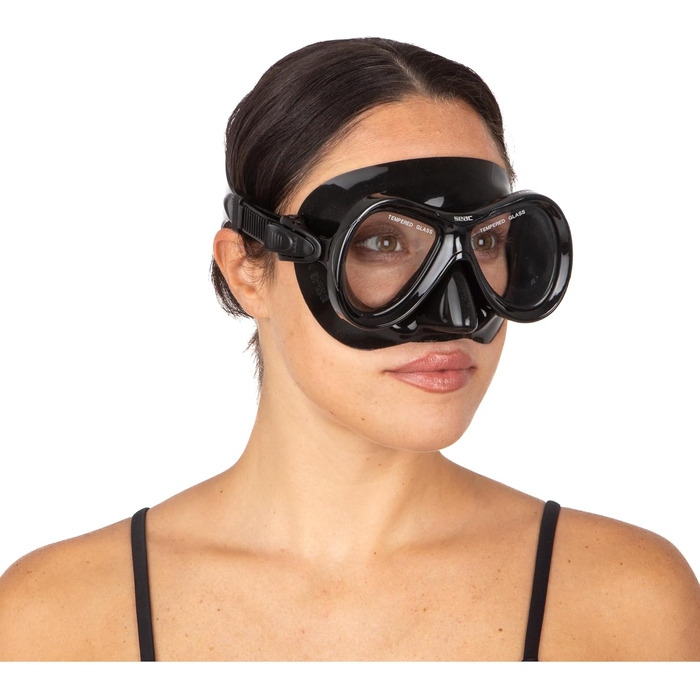 Комплект з маскою капрі та силіконовою трубкою для дорослих та підлітків, стандартний крій, чорний