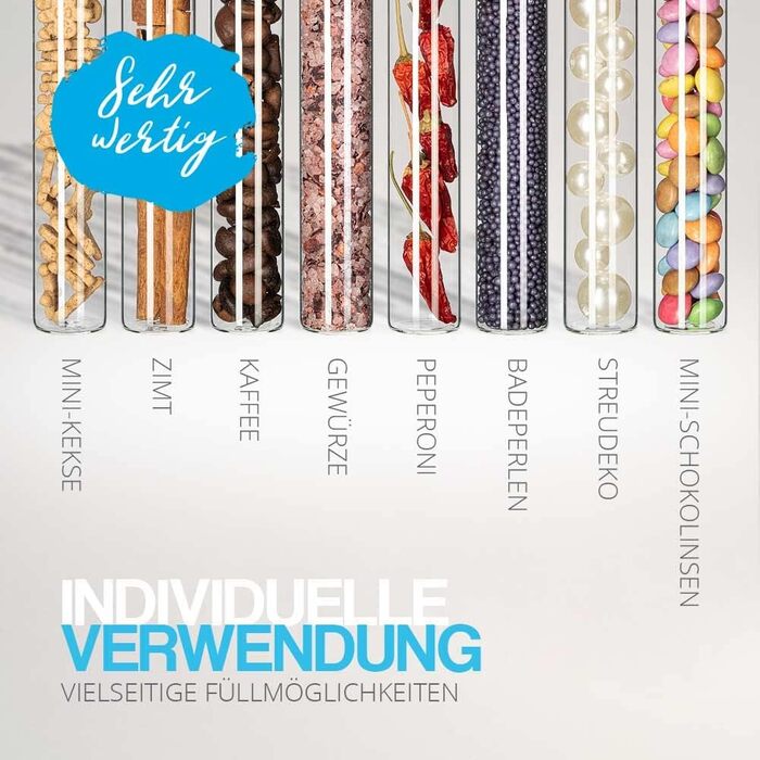 Дерев&39яна полиця для спецій Tuuters з пробірками та корками (2x2 отвори та 10 отворів)