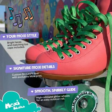 Роликові ковзани Moxi - Beach Bunny - Модні жіночі роликові ковзани Кавуновий Розмір 3