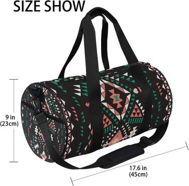 Спортивна сумка з вінтажним етнічним принтом, з міцної тканини, дорожня сумка, сумка на вихідні, сумка для чоловіків та жінок, для спорту та подорожей