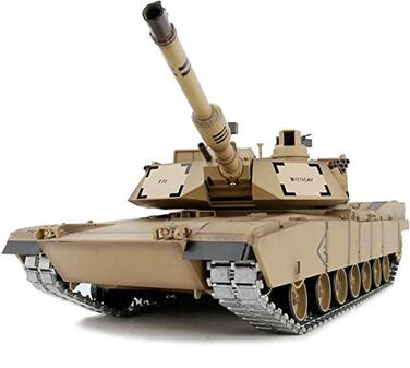 Радіокерований танк M1A2 Abrams 116 Heng Long з димом, звуком, металевими шестернями та гусеницями 2.4GHz Big Boyz