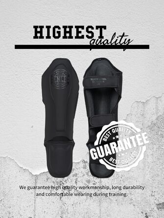 Щитки для гомілок BENLEE зі штучної шкіри Claudius чорні, розмір L-XL