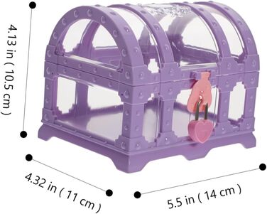 Скриня зі скарбами Іграшка для дівчаток Ювелірні вироби Організаційний контейнер Піратський декор Іграшка для макіяжу Піратська скриня Дитячий день народження Подарунки Подарунки Іграшка для дітей Макіяж Фіолетовий