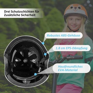 Дитячий шолом GIYIM 3 роки - Симпатичний дитячий шолом з мультяшним малюнком з регулюванням розміру, дитячий велосипедний шолом з