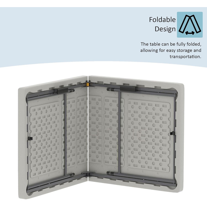 Складаний стіл Home Vida, 1,2 м, міцний, надзвичайно надійний, для кемпінгу, фуршету, весілля, ринку, саду, вечірки, багажника автомобіля, пікніка, для використання в приміщенні та на вулиці, складаний, білий 122 см