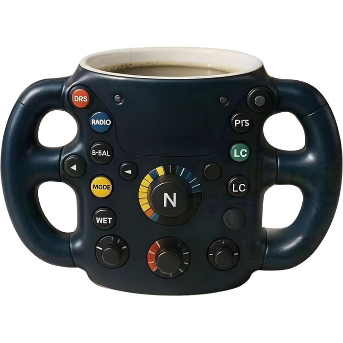 Чашки для керма з нержавіючої сталі та смоли для фанатів гонок, можна мити в посудомийній машині, кавові кружки