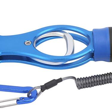 Рибний контролер ваги алюмінієвого сплаву риболовля хапачка для обробки та зважування інструмент для риби губа захоплення інструмент (синій)